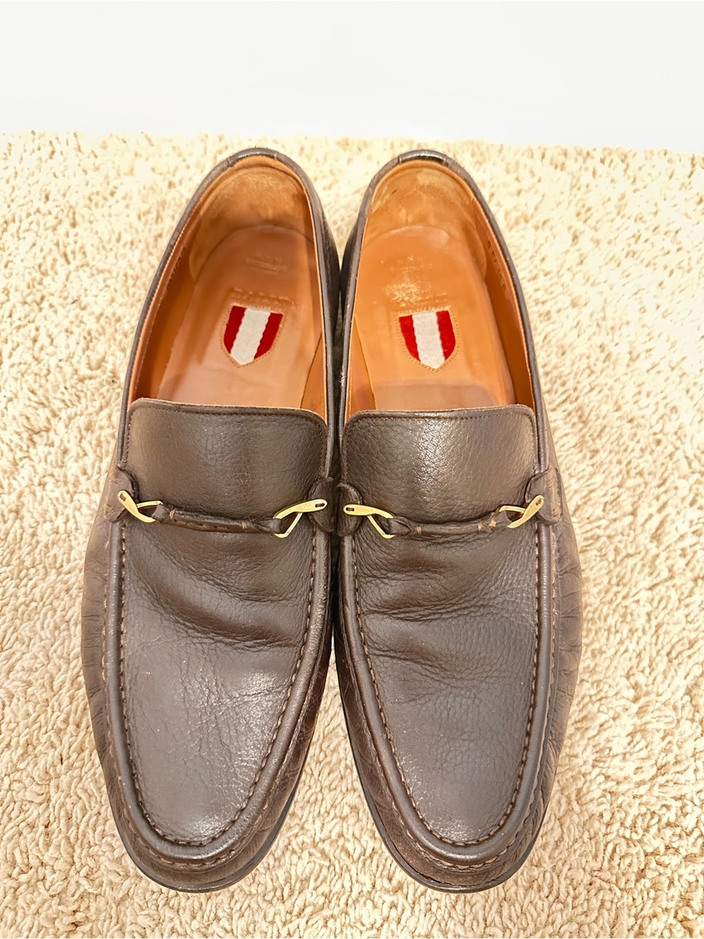 Bally Brown Leather Bit Loafers